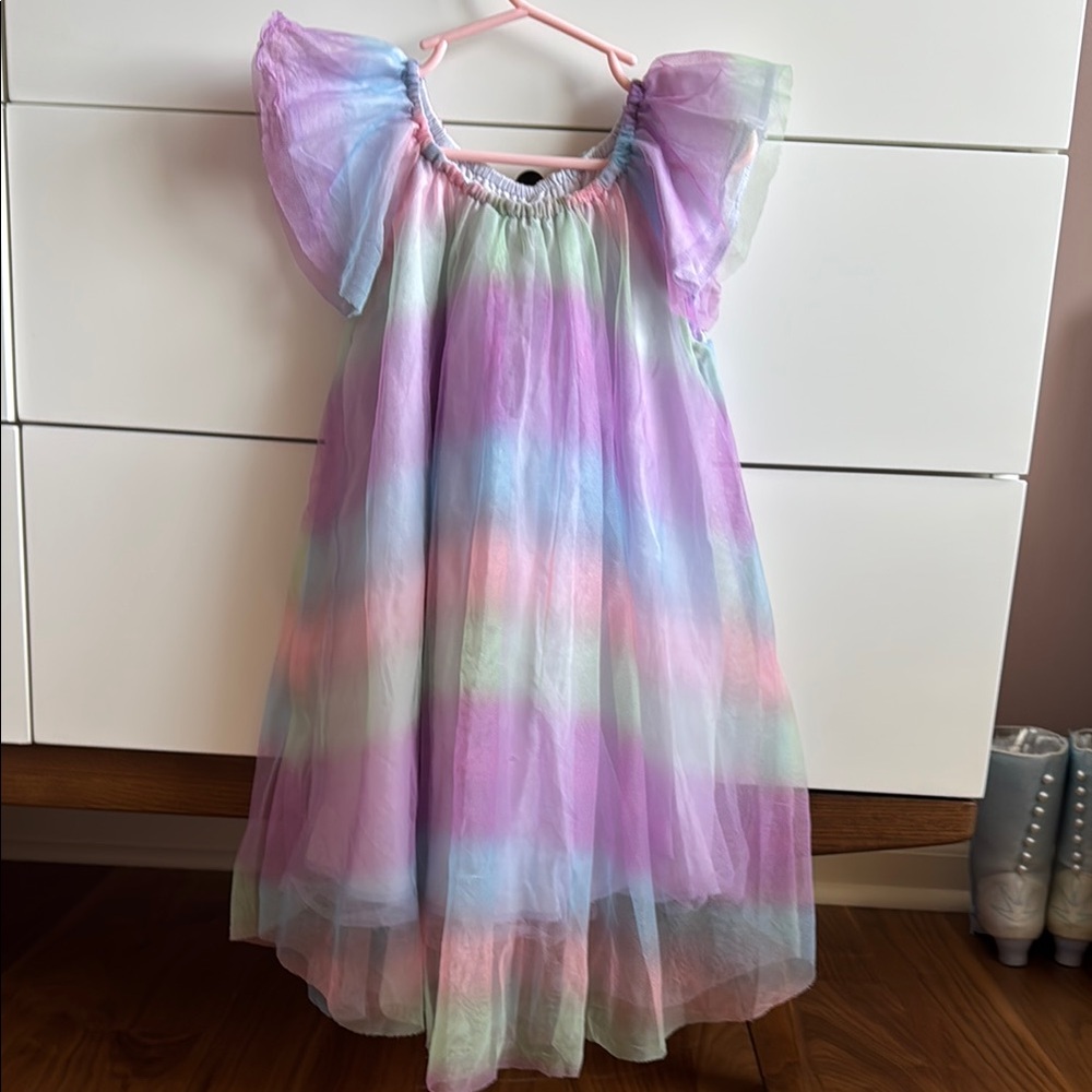 Pastel Rainbow Dress with Bow